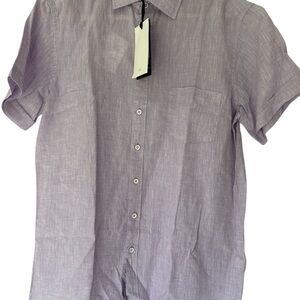 Rodd & Gunn Linen Purple Casual Button Down Shirt NWT